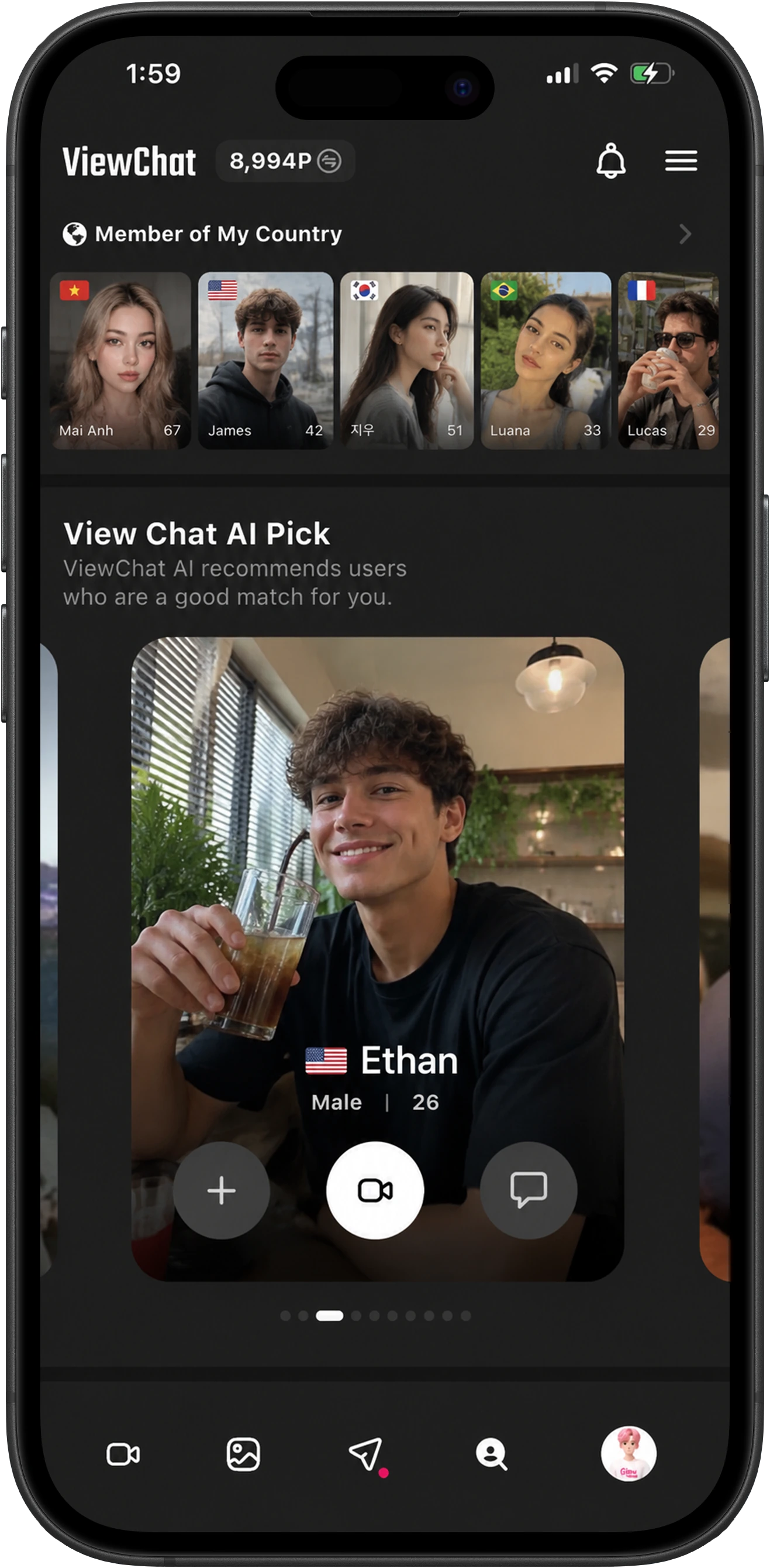 ViewChat stories feed